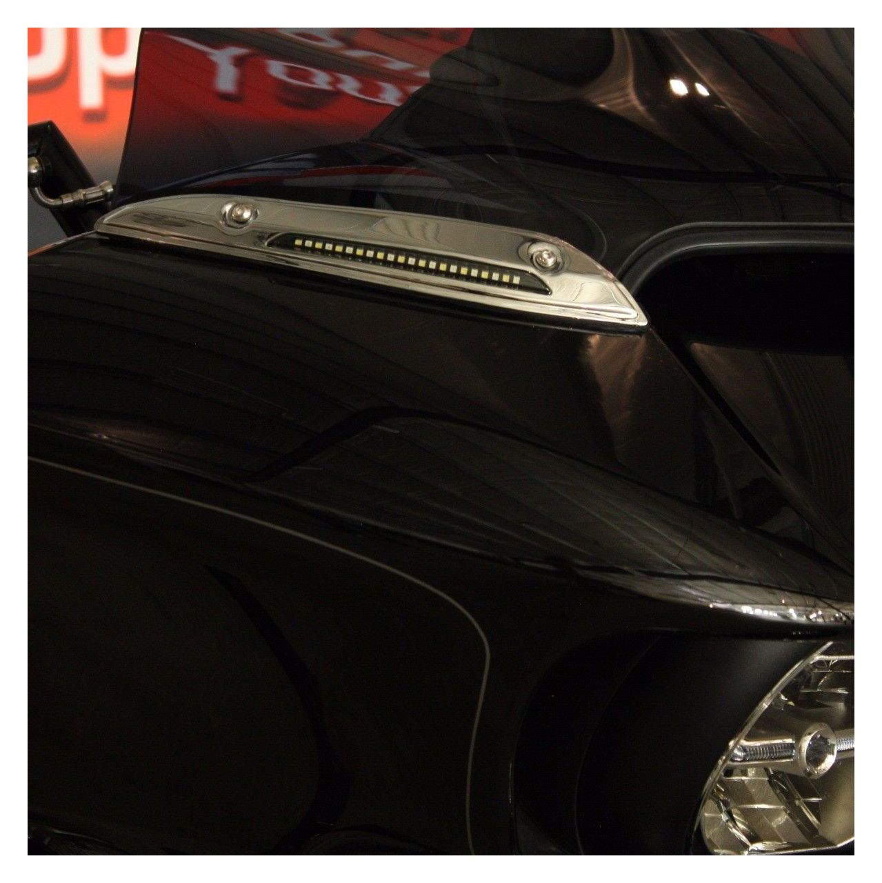 Custom Dynamics Dual Function LED Windshield Trim For Harley Road Glide 2015-2025 Sequential Turn