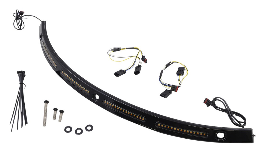 Custom Dynamics Dual Function LED Windshield Trim for Harley Touring RevZilla