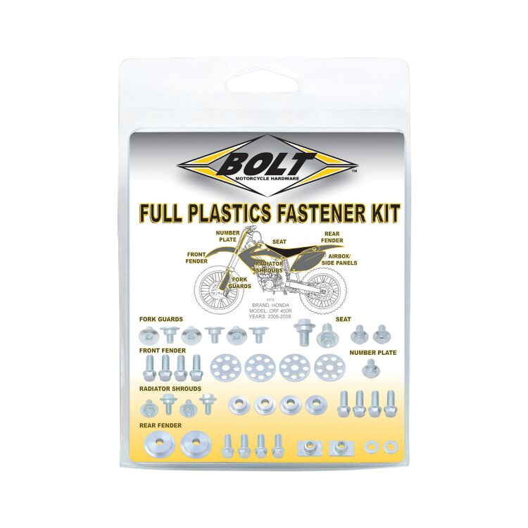Bolt Hardware Full Plastics Fastener Kit Honda 125cc-500cc 1985-1990