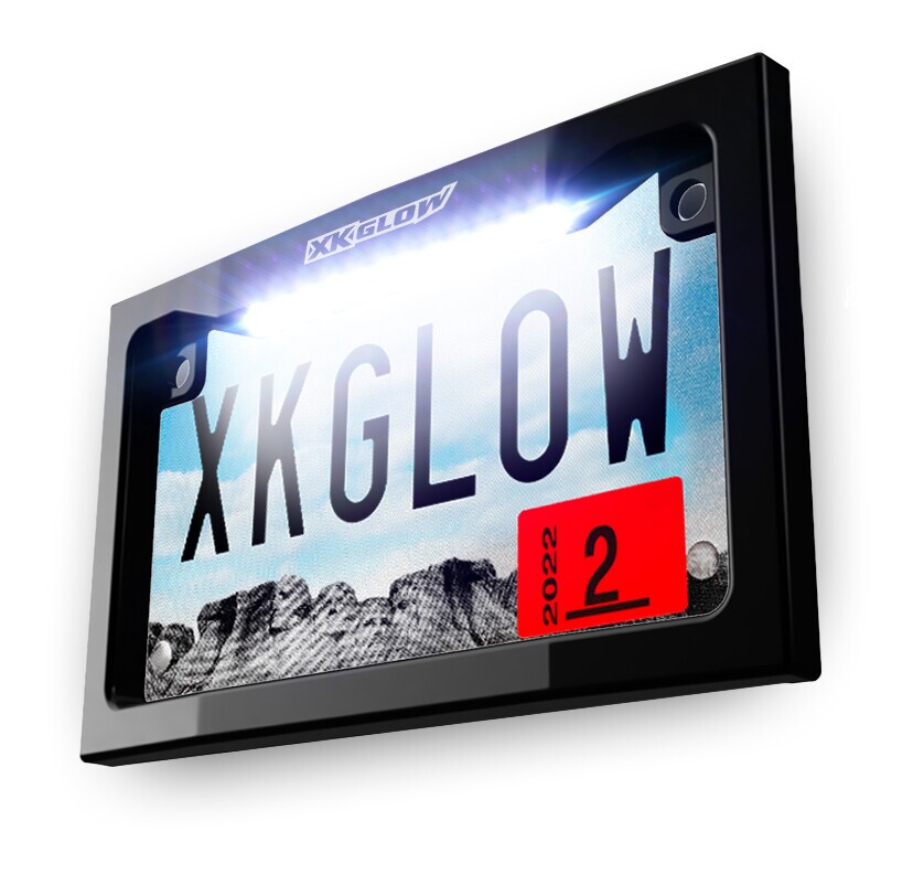 XKGlow Lighted License Plate Frame RevZilla