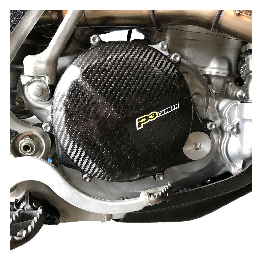 P3 Carbon Fiber Clutch Cover Protector Honda CRF450R / CRF450RX
