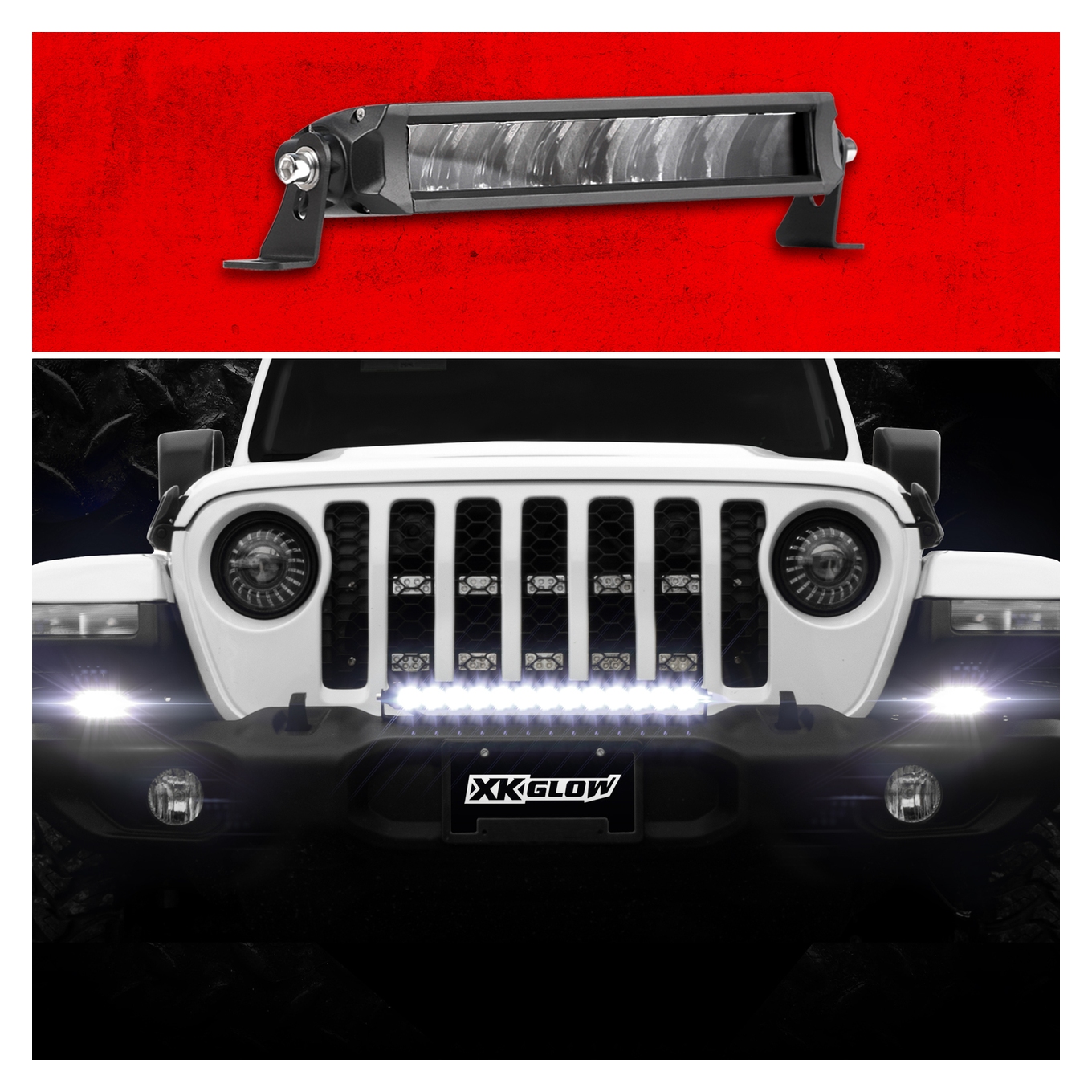 XKGlow Razor Auxiliary High Beam SAE Light Bar 10"
