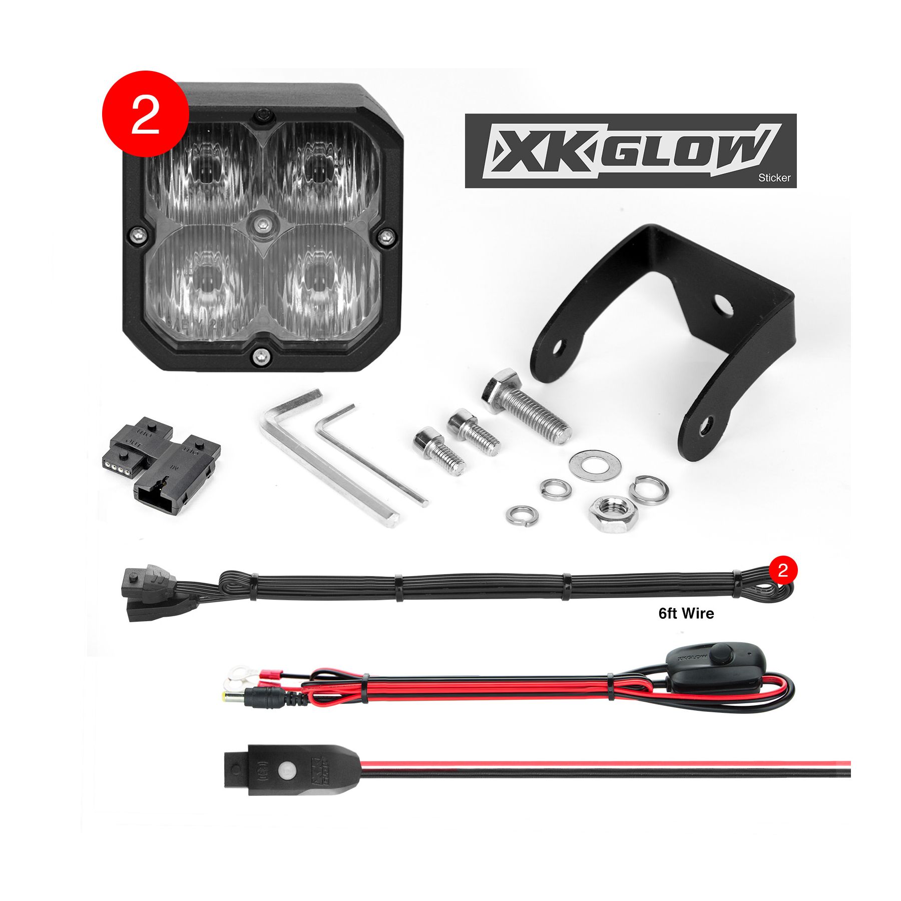 XKGlow Cube RGB Pod Light Pair