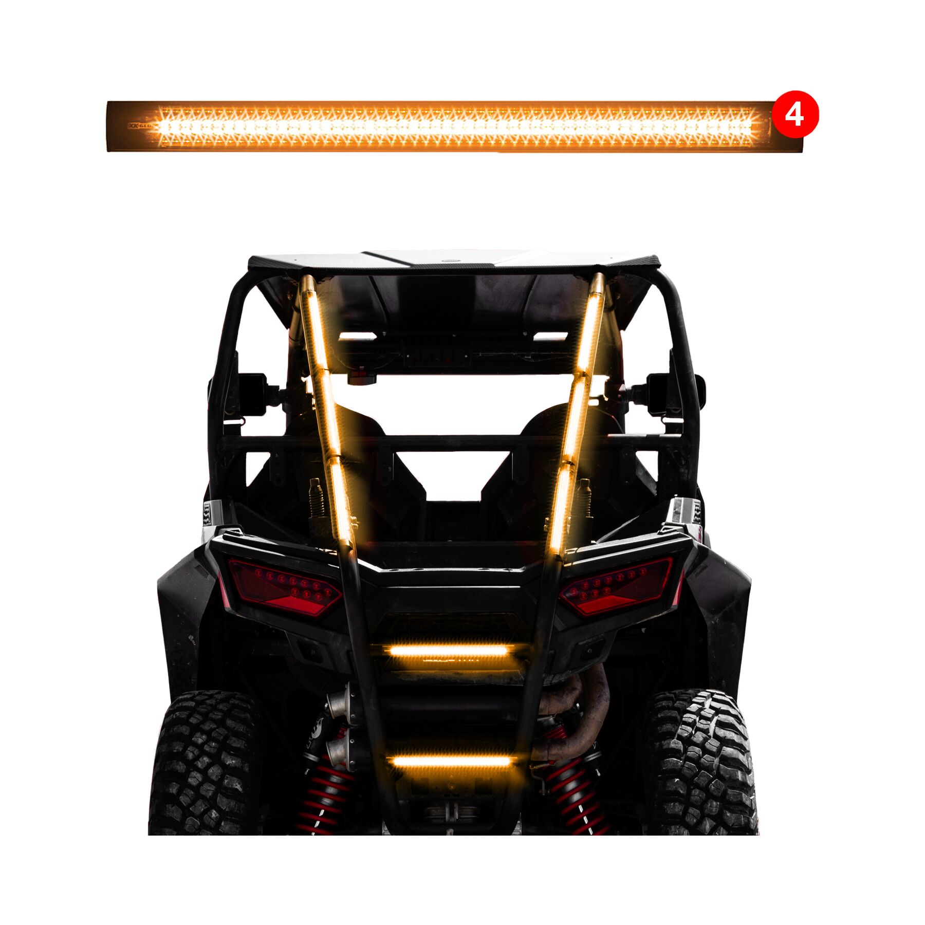 XKGlow 12 Strobe Tube Lights 4 Piece Kit