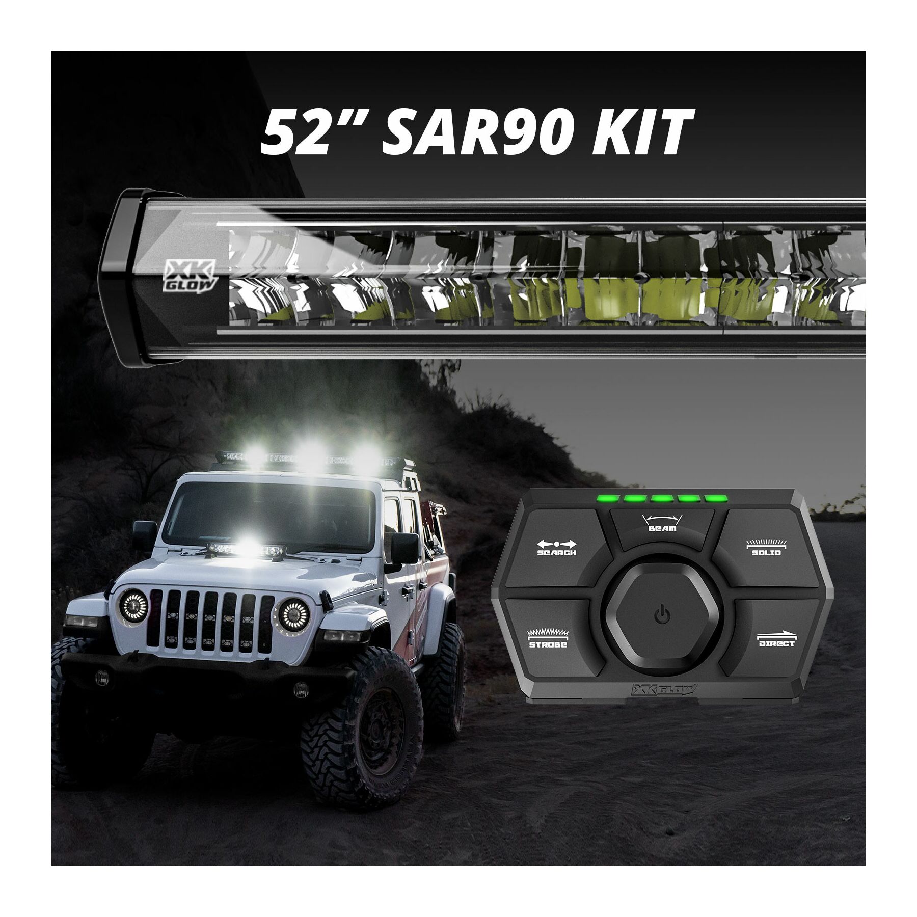 XKGlow 52 SAR 90 Emergency Light Bar Kit