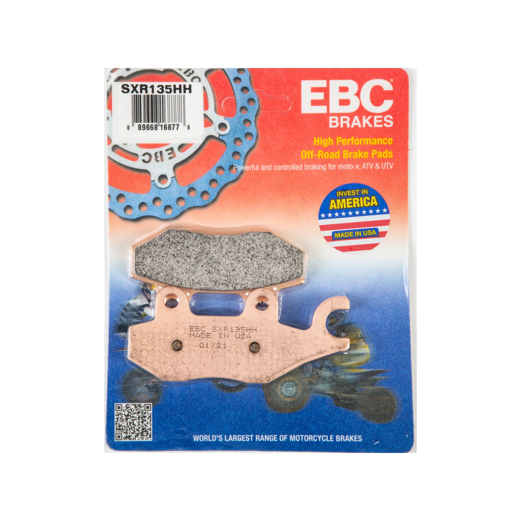 EBC SXR135HH Sintered Front Right / Rear Brake Pads Can-Am