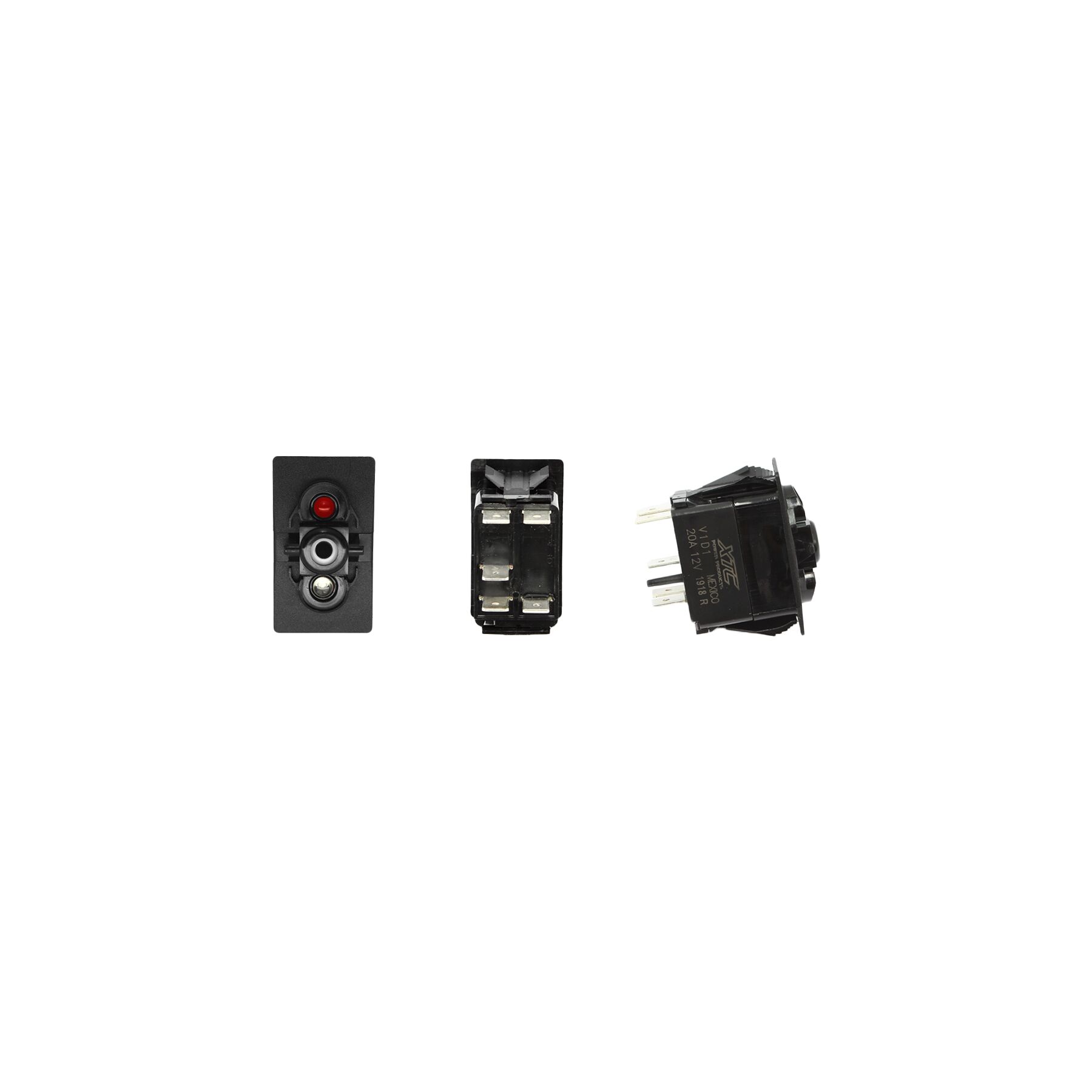 XTC Power Products SPST Carling Rocker Switch with Red / Blue LEDs