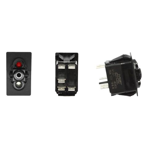 XTC Power Products SPST Carling Rocker Switch with Red / Blue LEDs