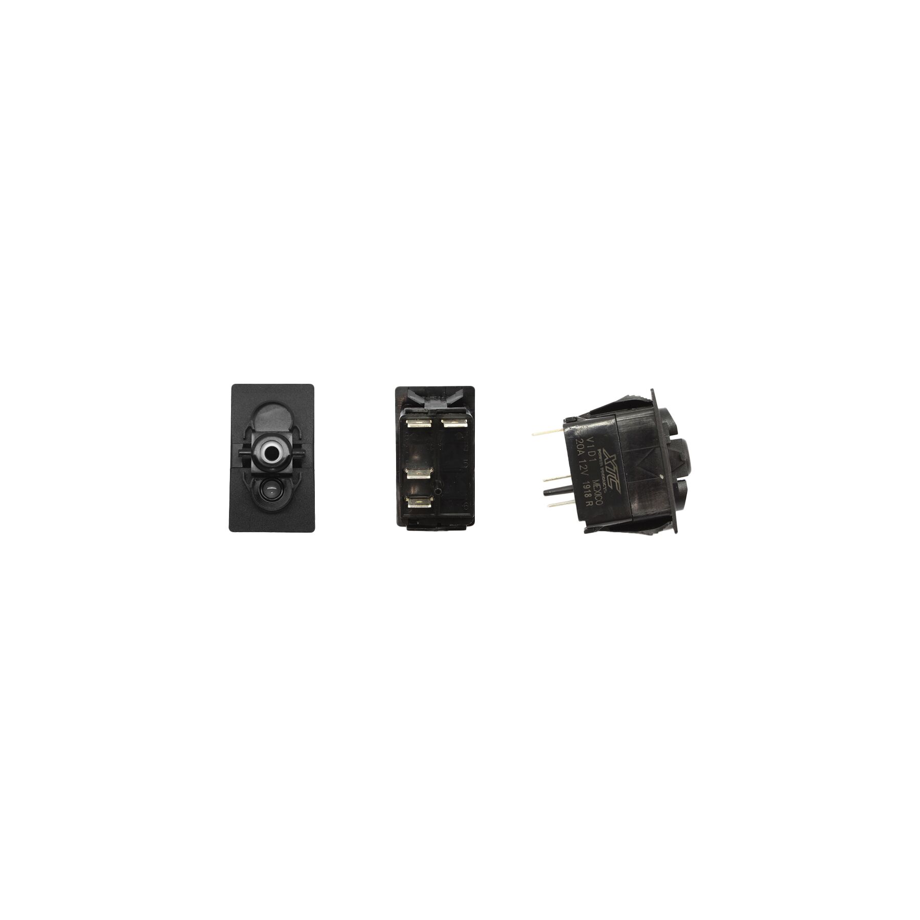 XTC Power Products SPST Momentary Carling Rocker Switch with Blue LED