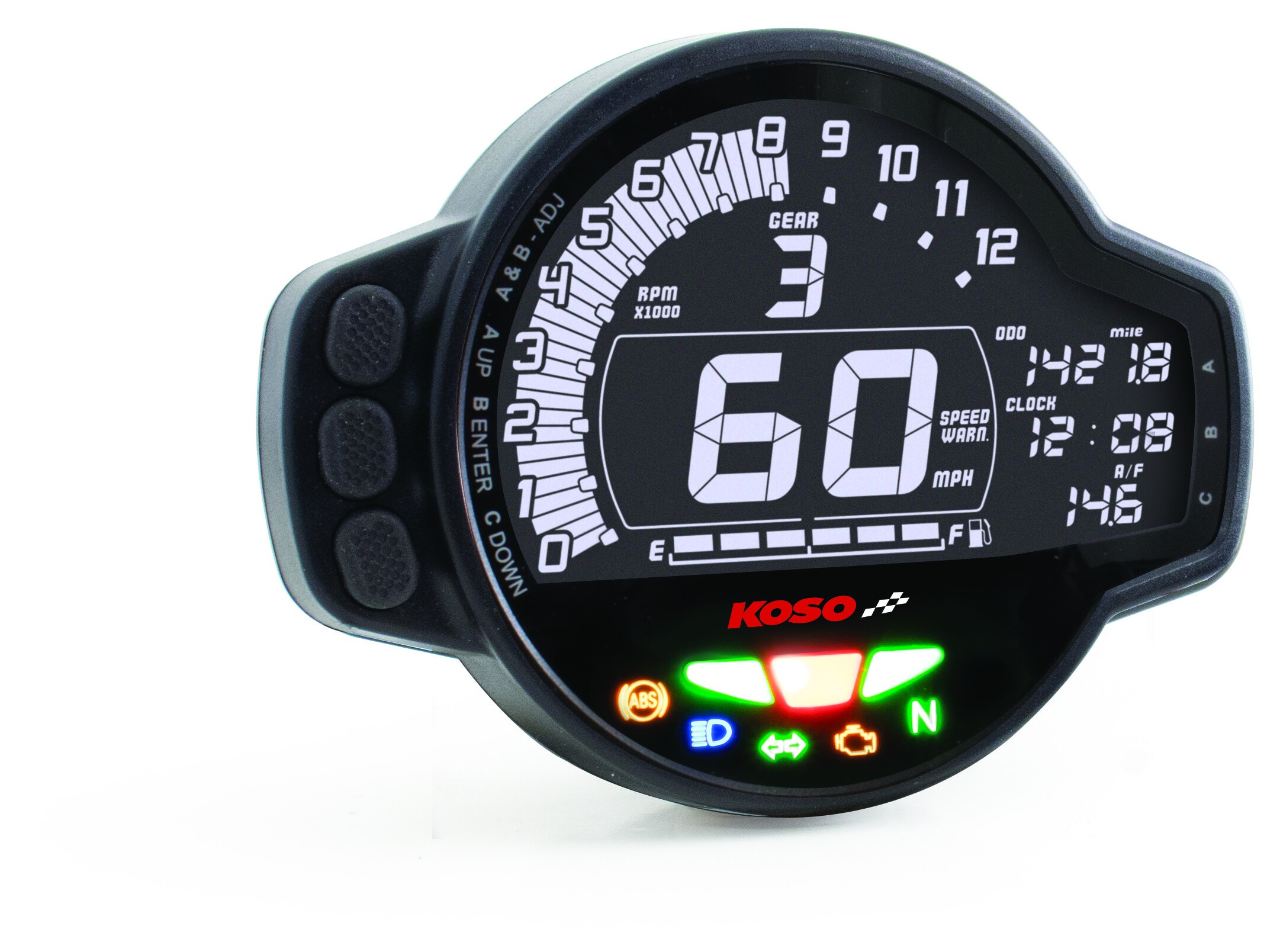 Koso MS-01 Multi-Functional Gauge Honda Grom 2014-2020 - RevZilla