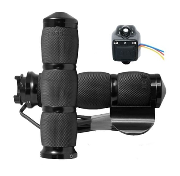 Avon Air Cushion Metric Heated Grips Standard w/ Throttle Boss / Black