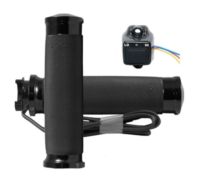 Avon Metric Cruiser Heated Custom Contour Grips Standard / Black