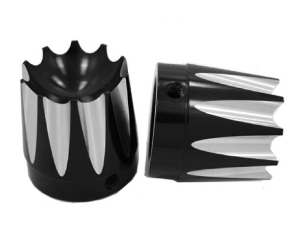 Avon Front Axle Nut Covers For Harley 2000-2007 Excalibur / Black