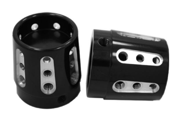 Avon Front Axle Nut Covers For Harley 2000-2007 Gatlin / Black