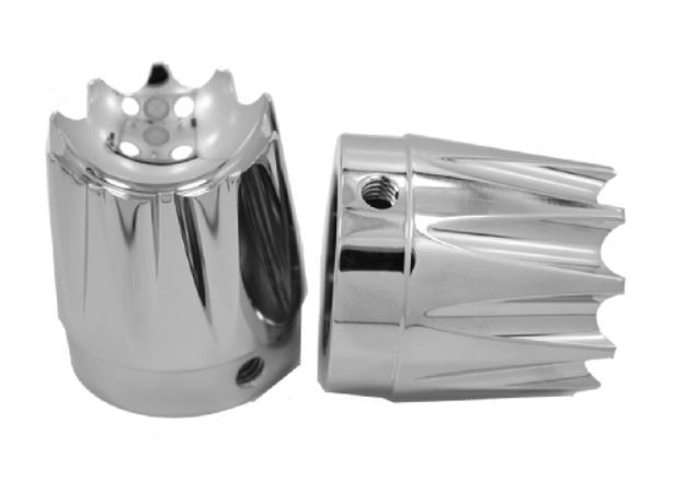Avon Front Axle Nut Covers For Harley 2007-2025 Excalibur / Chrome