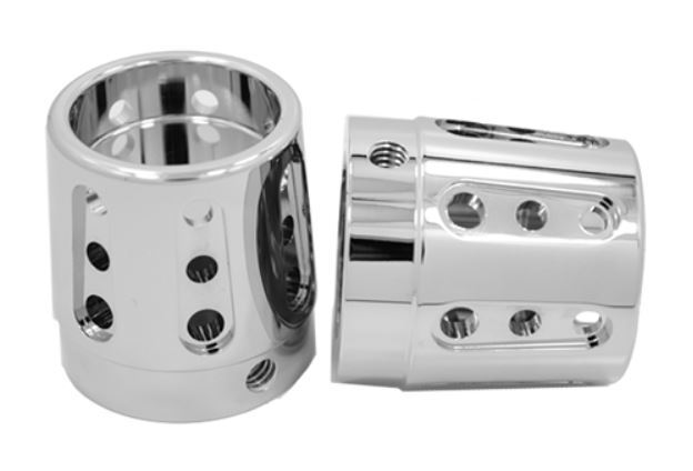 Avon Front Axle Nut Covers For Harley 2007-2025 Gatlin / Chrome