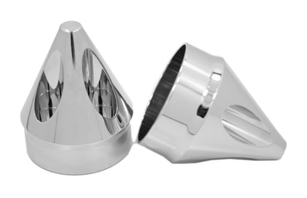 Avon Front Axle Nut Covers For Harley 2007-2025 Spike / Chrome