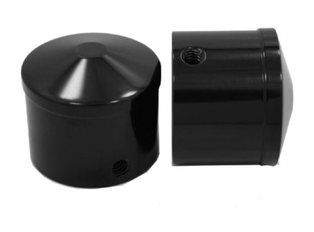 Avon Front Axle Nut Covers For Harley 2007-2025 Round / Black