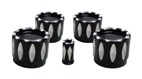 Avon Head Bolt Cover Set For Harley 1986-2022 Rival / Black