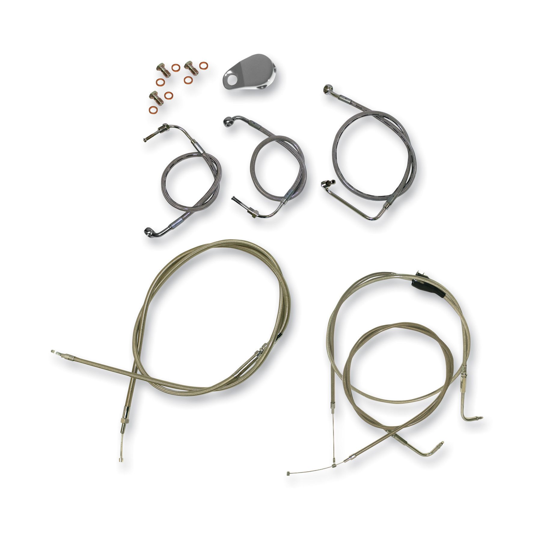 LA Choppers Handlebar Cable And Brake Line Kit For Harley Touring w/AB