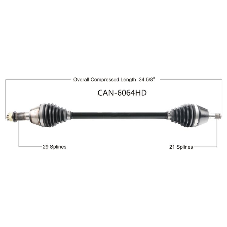 Open Trail HD 2.0 Front Left Axle Can-Am Maverick X3 Turbo R XRS 2018