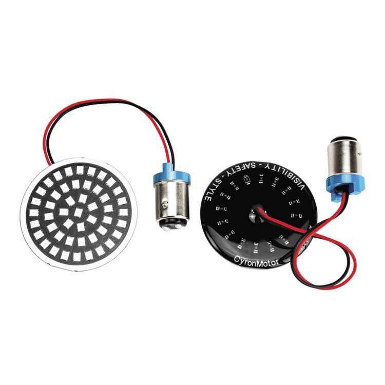 Cyron Wide View LED Rear Turn Signal Inserts For Harley 2000-2025 1156