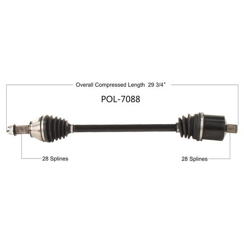 Moose Racing Heavy Duty Front Axle Polaris RZR Pro XP / 4 2020-2024