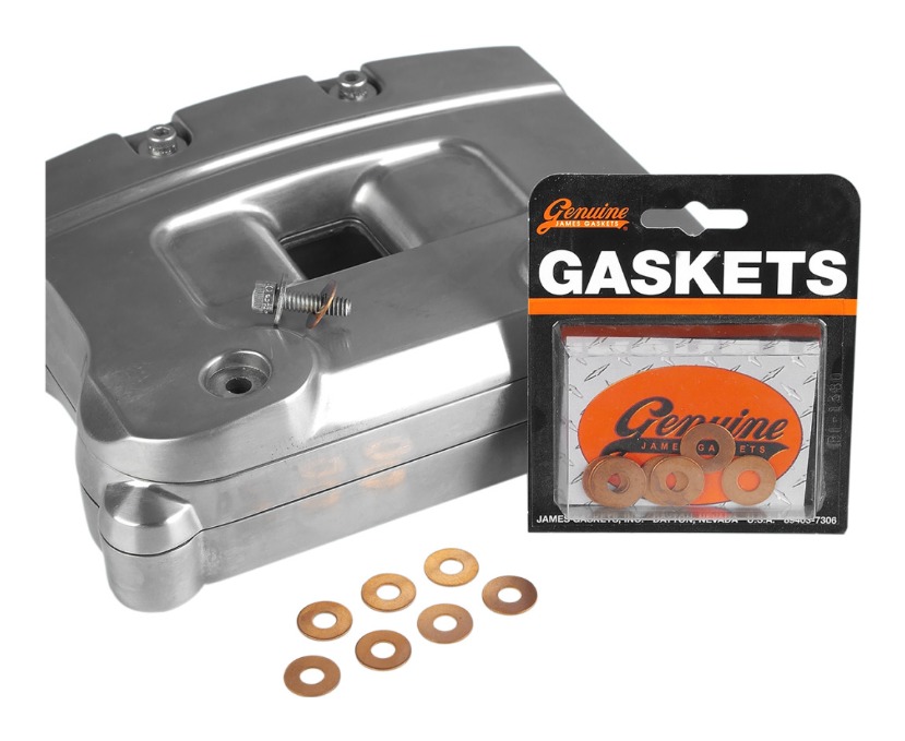James Gasket Rocker Gaskets For Harley EVO 1984-2000 84-99 EVO Rocker Cover Washer Set Copper OEM 6114 (8 pk)