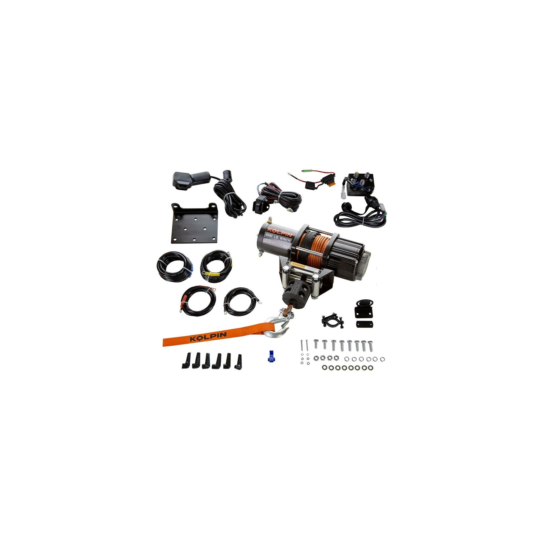 Kolpin Outdoors Quick Mount Synthetic Cable Winch 4500lb Honda Talon