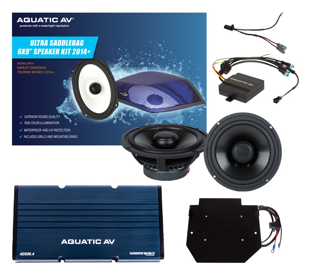Aquatic AV Ultra Speaker And Amp Kit For Harley FLT 20152024 RevZilla