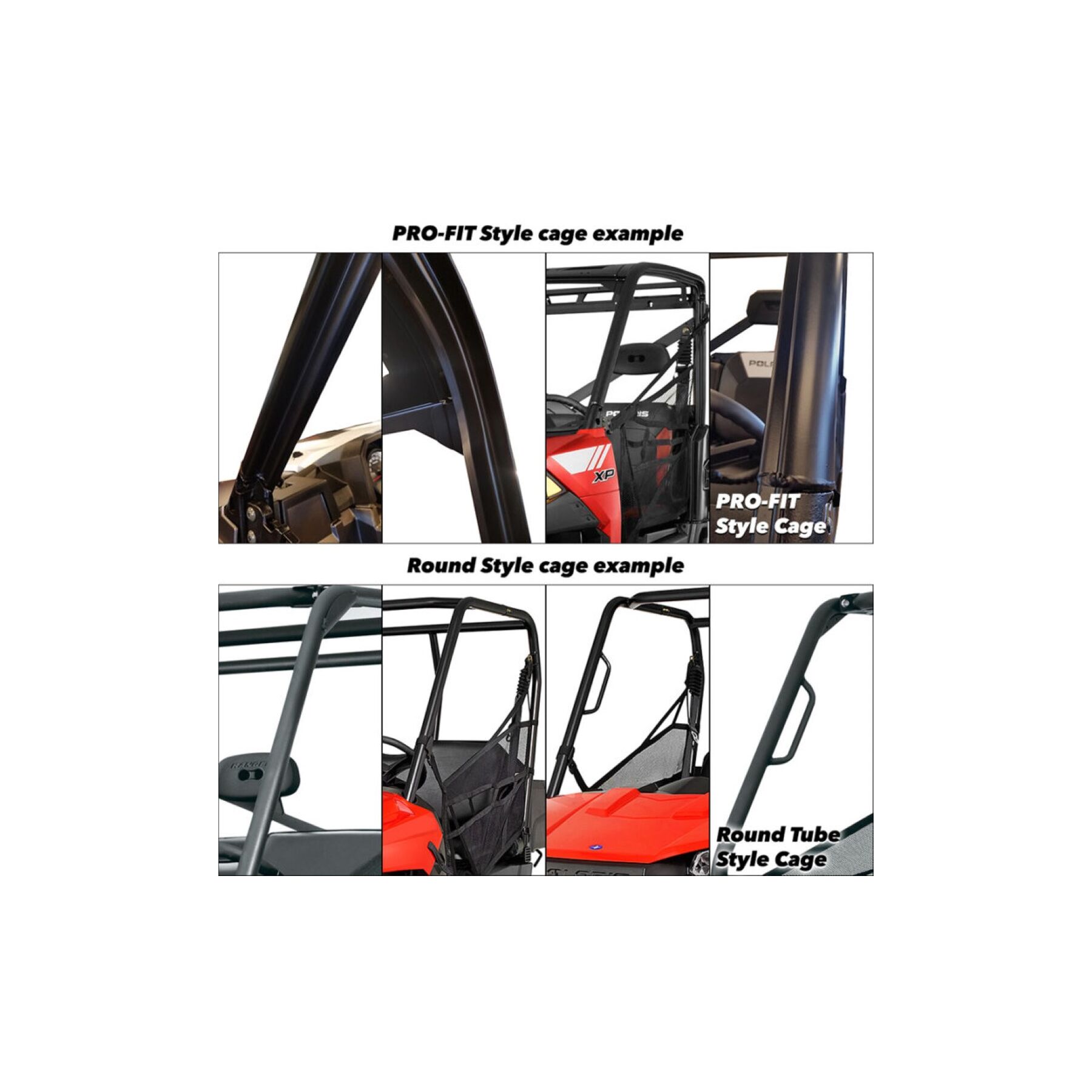 Seizmik Hood Rack Polaris Ranger Round Tube 2009-2017