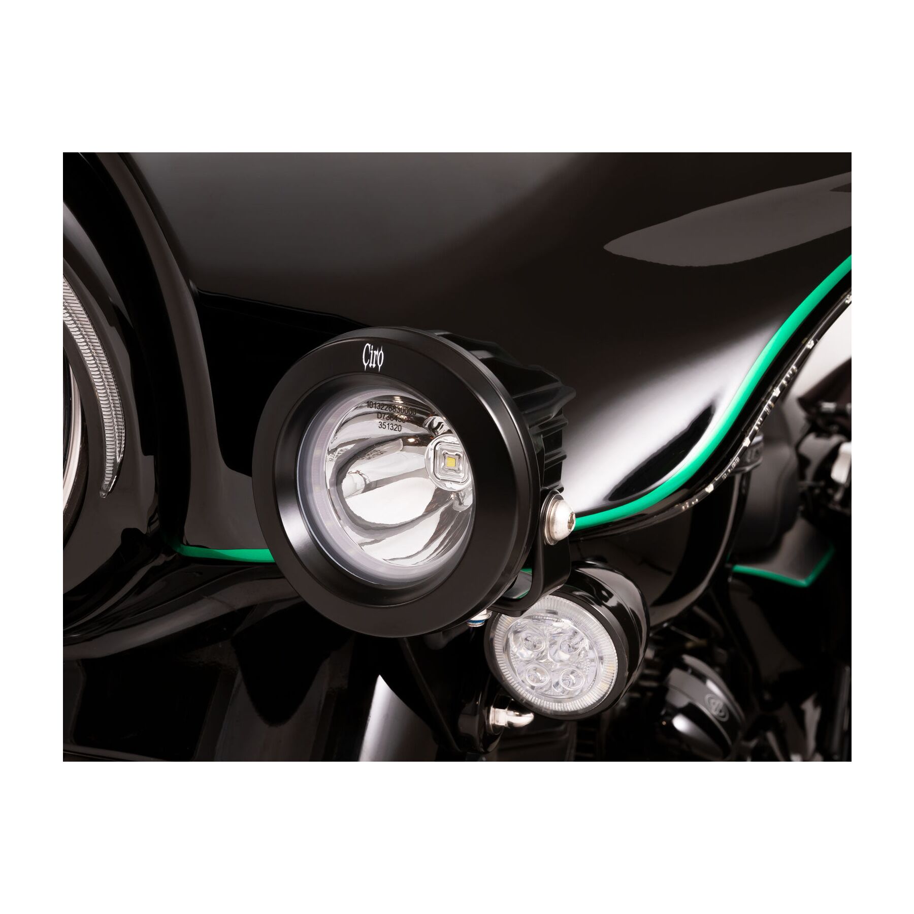 Ciro Tac-10 Light Cannon Driving Lights For Harley Street Glide / Elec