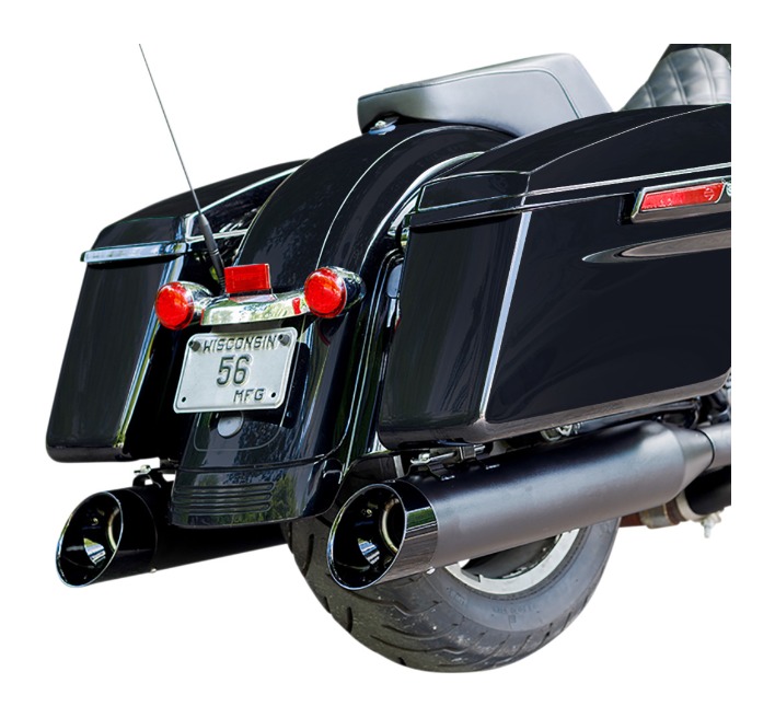 S&S Cycle MK45 4.5" Cutlass Slip-On Mufflers For Harley Touring 2017-2025 N/A