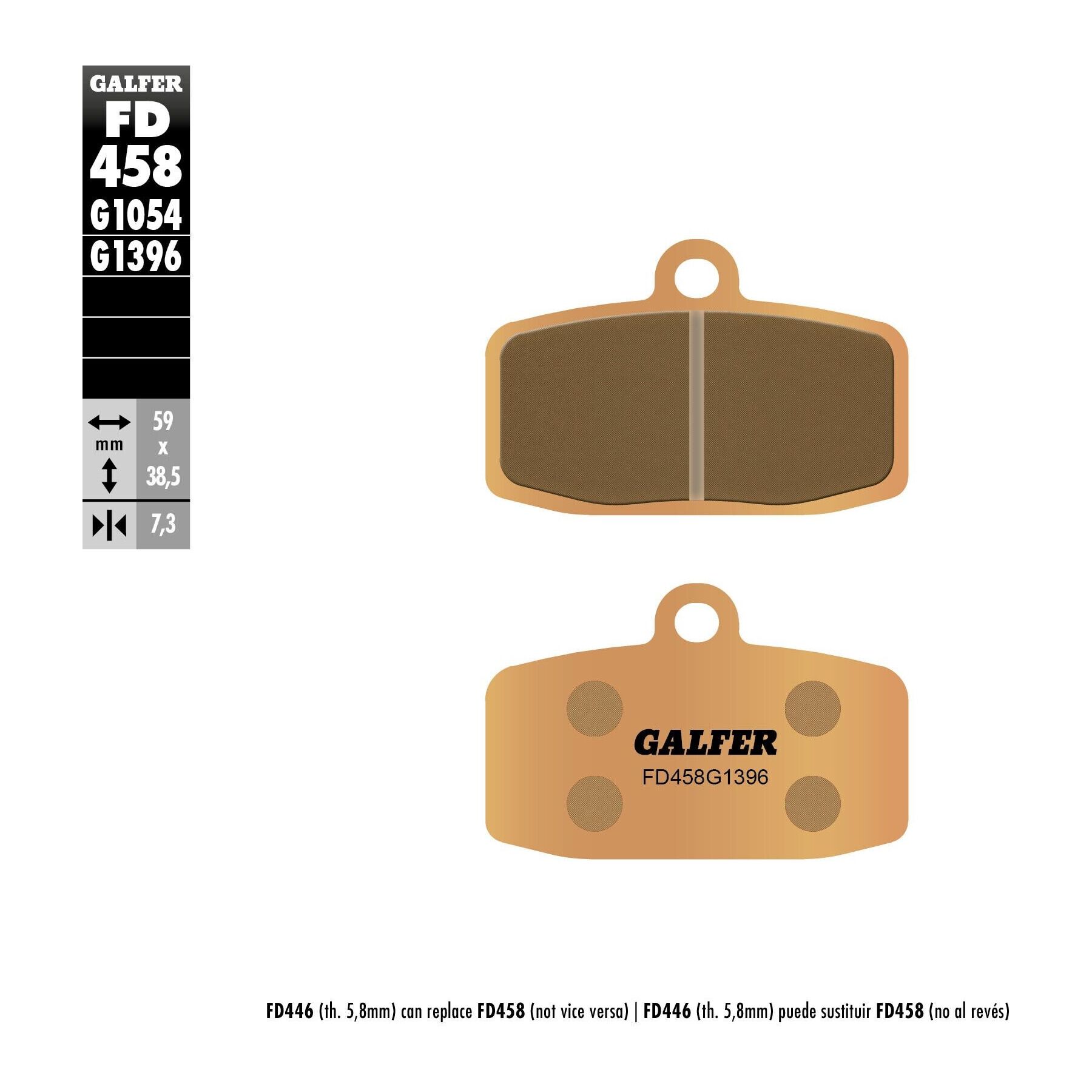 Galfer HH Sintered Front Brake Pads FD458