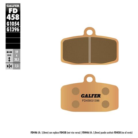 Galfer HH Sintered Front Brake Pads FD458