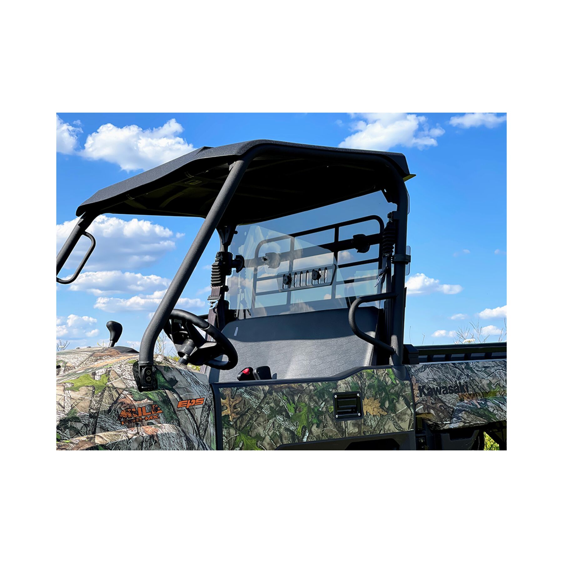 Spike Vented Rear Windshield Kawasaki Mule Pro-MX 2018-2022