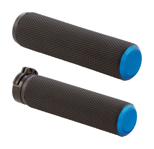 Arlen Ness Anodized Knurled Grips For Harley With Dual Cable Throttle N/A