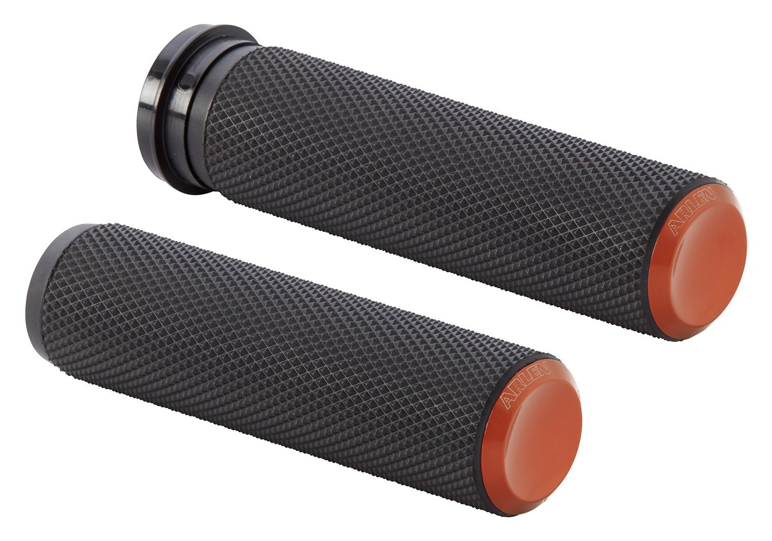 Arlen Ness Anodized Knurled Grips For Harley With Dual Cable Throttle N/A