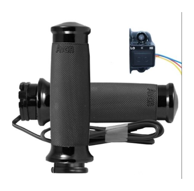 Avon Custom Contour Heated Grips For Harley With Dual Cable Throttle N/A