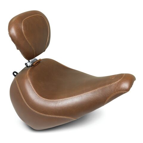 Mustang Wide Tripper Smooth Solo Seat For Harley Softail Fat Boy 2018-2026