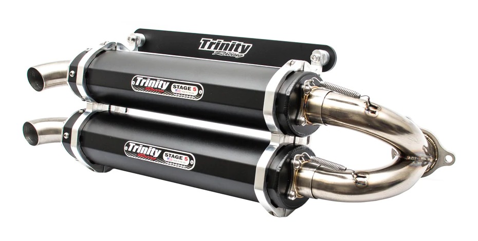 Trinity Racing Stage 5 Slip-On Exhaust Polaris RZR XP / XP4 Turbo / Turbo S 2016-2020 Dual Muffler