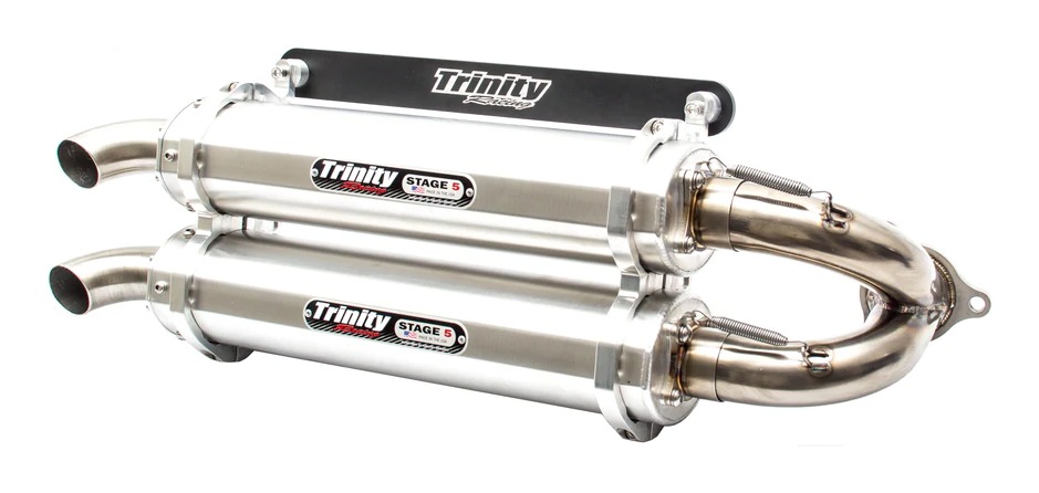 Trinity Racing Stage 5 Slip-On Exhaust Polaris RZR XP / XP4 Turbo / Turbo S 2016-2020 Dual Muffler