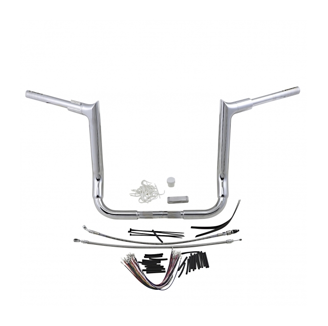 Fat Baggers Inc. 1 1/2" Pointed Top EZ Install Handlebar Kit For Harley Touring 2008-2013 14"