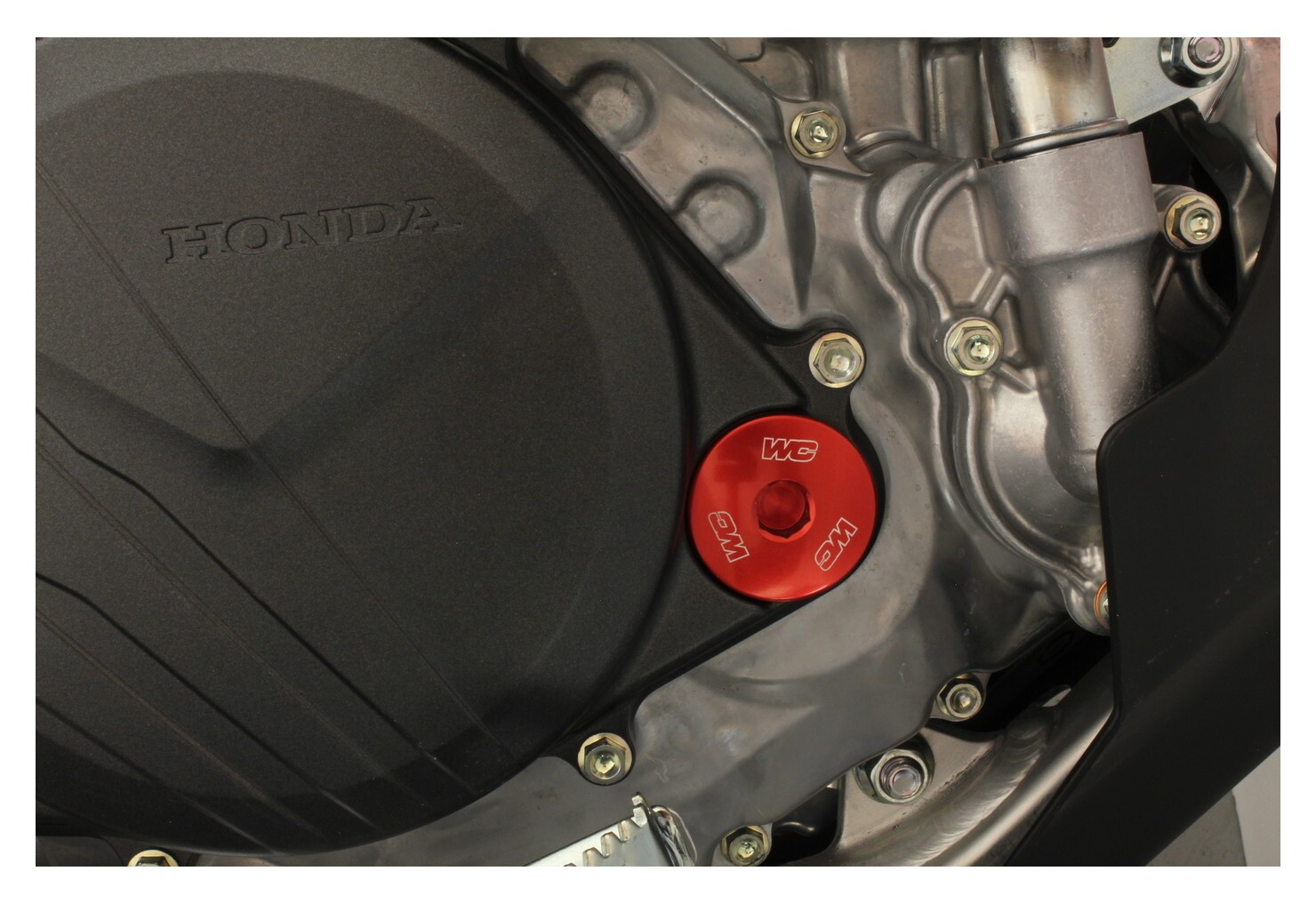 ◇CRF450R/RX '17-'18 WORKS CONNECTION/ワークスコネクション ラジエターブレース/ラジエターガード BLACK 展示品 (WC18-B708) Factory Connection Linkage⁄Shock Modification (2021-2022 Honda