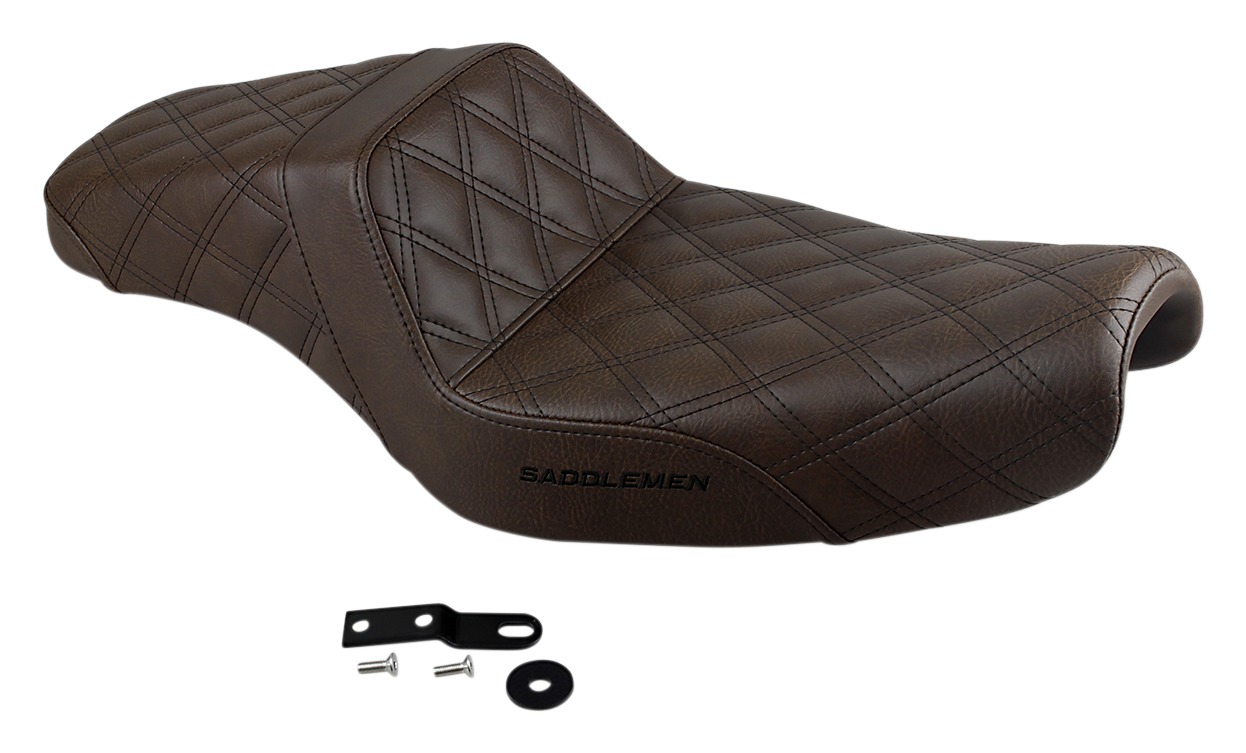 Saddlemen Step-Up LS Lattice Stitch Seat For Harley Sportster With 3.3 Gallon Tank 2004-2022 N/A