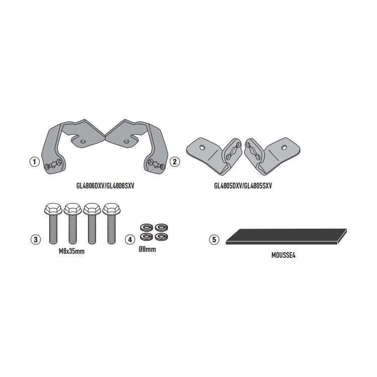 Givi 1192KIT Side Case Rack Mounting Kit Honda NC750X 2021-2024