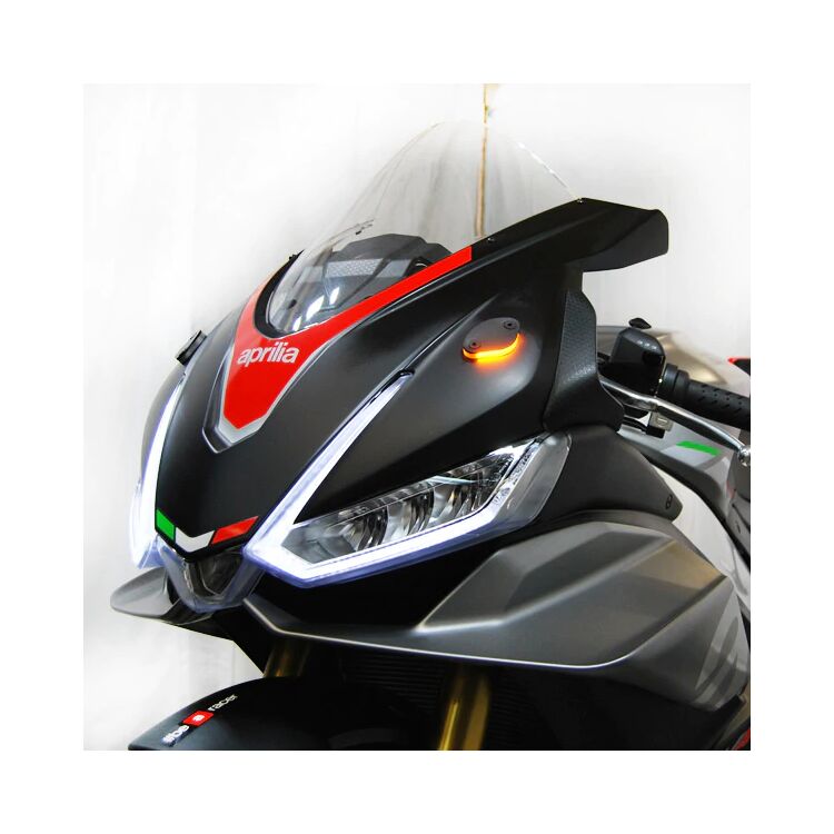 New Rage Cycles Mirror Block Off LED Turn Signals Aprilia RSV4 1100 2021-2024
