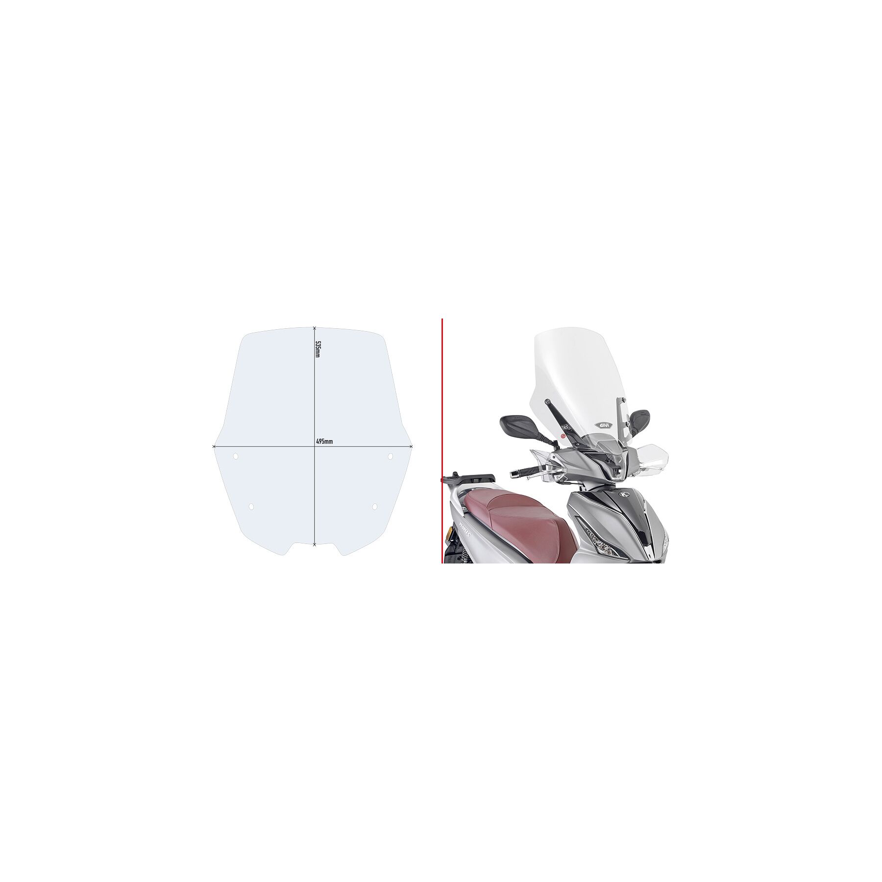 Givi D6113ST Windscreen KYMCO People S150 2021