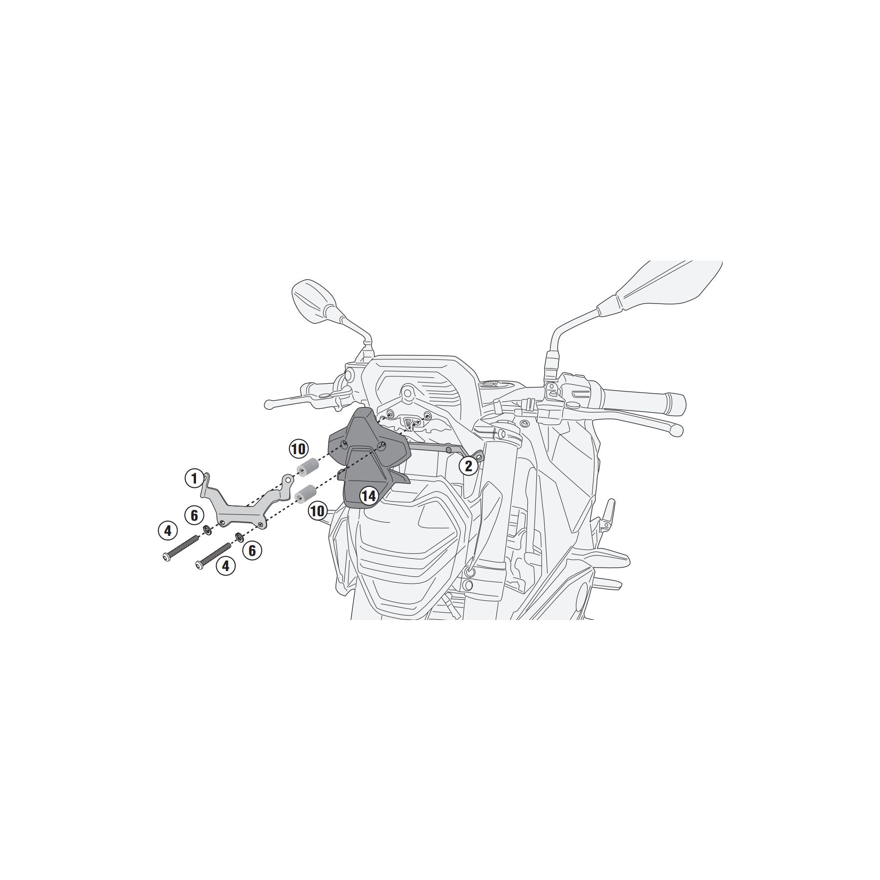 Givi A5139A Windscreen Fit Kit BMW F900R 2021-2024
