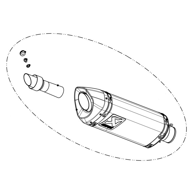 Akrapovic Replacement Muffler Yamaha R3 2015-2024